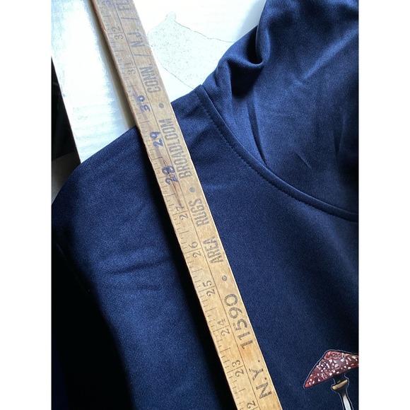 Magic Mushroom LSD Hippy Mens Womens Unisex size XL Blue NWOT Nature Trees - Picture 4 of 11